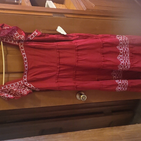 NWT Knox Rose red and white long dress.... WHAT A BEAUTY - Picture 1 of 8